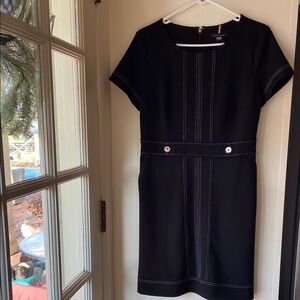 Tommy Hilfiger Black and White Sheath Mini Dress